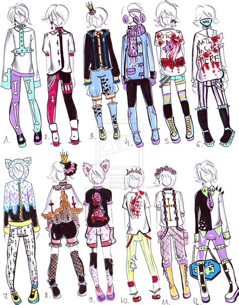 Closed Pastel Goth Male Clothes By Guppie Adopts On Deviantart