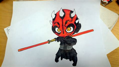 Chibi Darth Maul In Color By Chocolate Devil On Deviantart