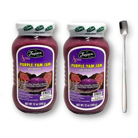 Ube Halaya Purple Yam Jam By Tropics 12 Oz X 2 Jars With 1 Bonus Mini