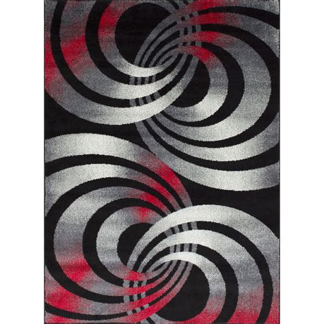 Hr Contemporary Distressed Area Rug With Swirls Sync Pattern Abstract