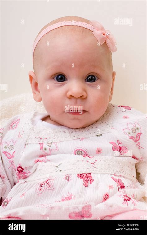 Pretty Baby Girl Looking At The Camera Stock Photo Alamy