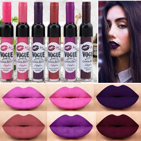 Buy Cute Wine Bottle Lip Gloss Matte Waterproof Make Up Lips Tint Sexy Red