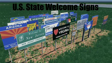 Us State Welcome Signs Prop Pack Outdated Skymods
