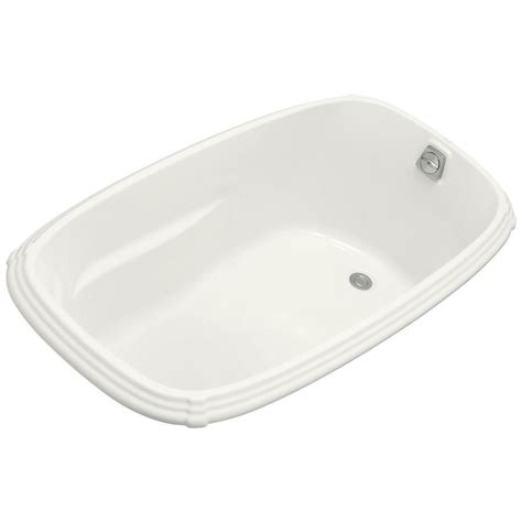 Woodbridge 59 acrylic freestanding contemporary soaking tub with brushed nickel overflow and drain, including bathtub spa, with pillow. KOHLER Portrait 5 ft. Reversible Drain Acrylic Soaking Tub ...