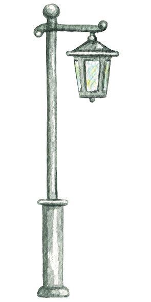 Watercolor Vintage Street Light Stock Illustration Download Image Now