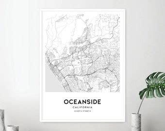 Oceanside Map Gift Etsy