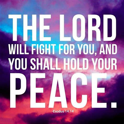 The Lord Will Fight For You And You Shall Hold Your Peace ~ Exodus