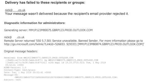 Sender S Email Is Rejected And Or Marked As Spam By Microsoft