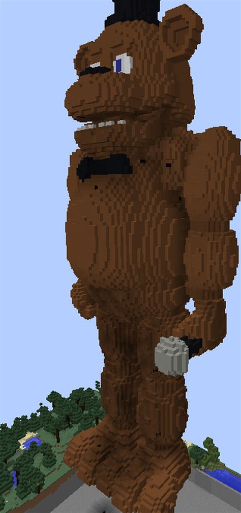 Freddy Fazbear Fnaf 3d Minecraft Statue Build Minecraft Map