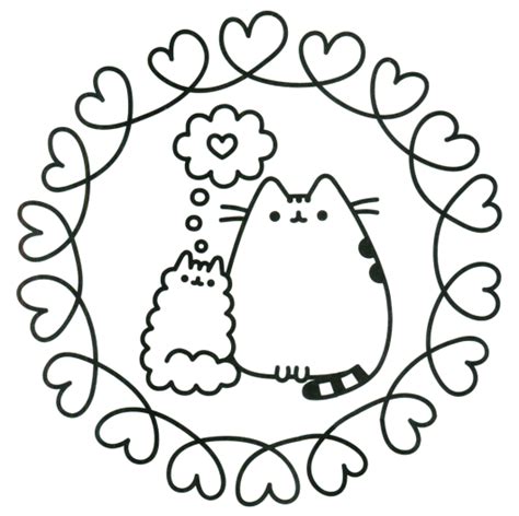 Oh So Cute Kitty Pusheen The Cat Coloring Pages For Girls Coloring Pages