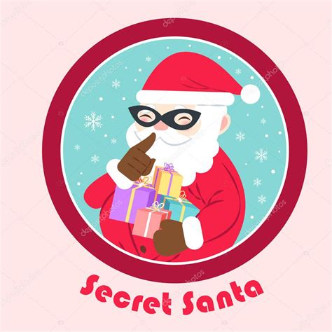 Cartoon Secret Santa — Stock Vector © Estherqueen999 175452354