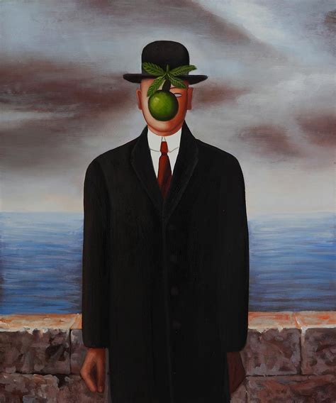 2019 The Son Of Man In Blackoil Painting Reproduction Of Rene Magritte