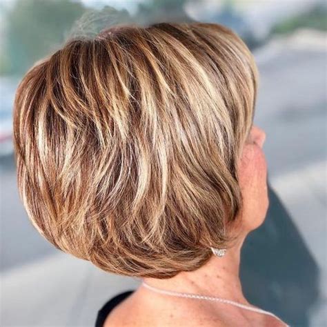 Female hairstyles for short hair for ladies over 60 years old can not do without staining. Pin on Hairstyles