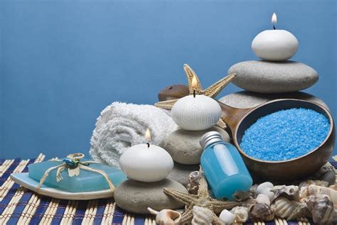 Spa Background In Blue Stock Image Image Of Beauty 17155955