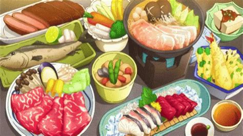 The best gifs of cartoon food on the gifer website. Anime Sushi Anime Dinner GIF - AnimeSushi AnimeDinner ...