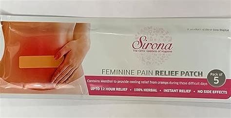 Sirona Herbal Period Pain Relief Patches Pack Of Instant Relief From Menstrual Cramps