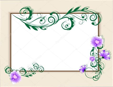 Patrones flores de papel artesanías flores de papel flores de papel hechas a mano flores de feltro como hacer flores sobres de papel moldes de marco decorado: Marco decorado con flores — Vector de stock © Lollitta ...