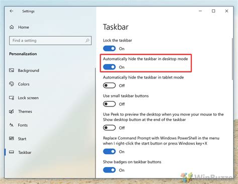 How To Hide Or Unhide The Taskbar In Windows Auto Hide Winbuzzer