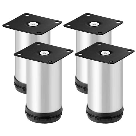 4pcs Furniture Cabinet Legs Adjustable Stainless Steel Sofa Tv Bed