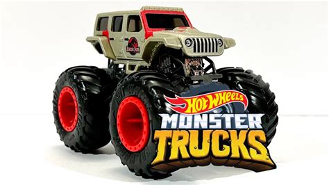 Unboxing Hot Wheels 2023 Monster Trucks Jurassic Park Jeep Wrangler