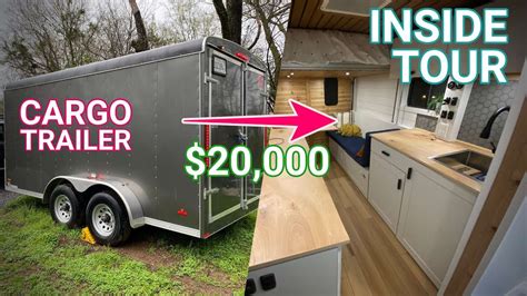 Cargo Trailer Turned Into Amazing Custom Camper Youtube