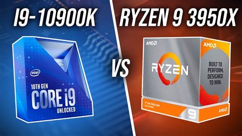 Intel I9 10900k Vs Amd Ryzen 9 3950x Cpu Comparison Youtube