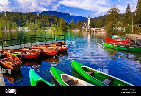 Beautiful Bohinj Lakepanoramic Viewslovenia Stock Photo Alamy