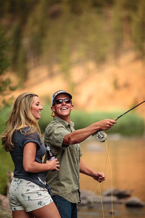 Fly Fishing Engagement Photoslove Her Shorts And The Beer