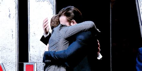 Sweet Brotherly Hug Robert Downey Jr And Chris Evans Chris Evans