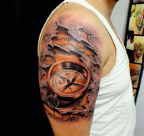 120 Best Compass Tattoos For Men Improb Compass Tattoo Men Compass Tattoo Design Compass