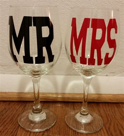 Mr And Mrs Wine Glasses Follow The Link To Order Perfect For A Wedding T Wine Glasses