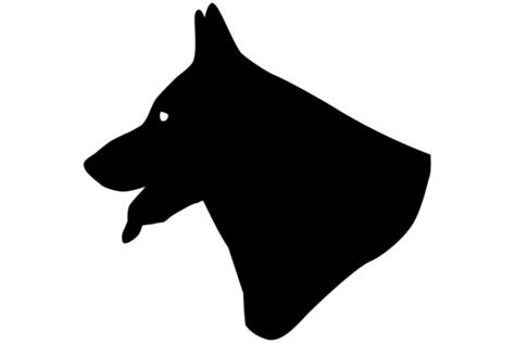 German Shepherd Dog Head Silhouette Graphic By Idrawsilhouettes