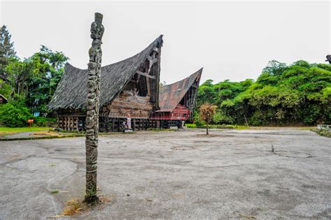 Traditional Batak Village With Totem And Dance Ground Editorial Stock