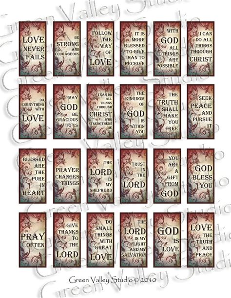 Instant Download Digital Collage Sheet Religious Quotes Etsy