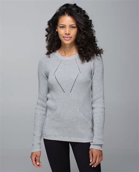 Lululemon The Sweater The Better Heathered Medium Grey Lulu Fanatics