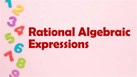 Rational Algebraic Expression Grade 8 Pptx