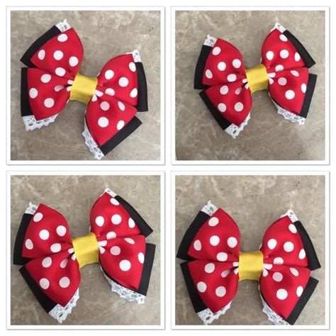 Minnie Mouse Hair Bow Disney Bows Disney Hairbows Etsy In 2020