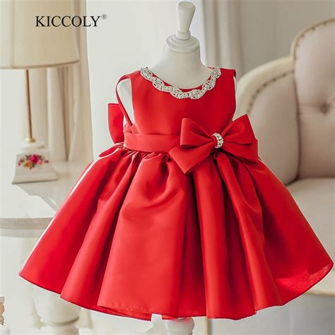 2017 Summer New Baby Girl Dress Red 6m 2t Baby Girls Birthday Dresses