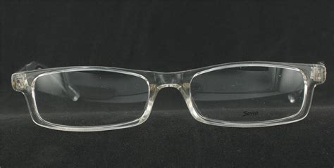 Soho Eyewear 56 Eyeglasses Crystal Clear Plastic Rectangular Frames Men