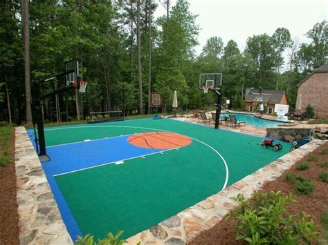 Awesome Design Outdoor Basketball Court Outdoor Home Basketball Court