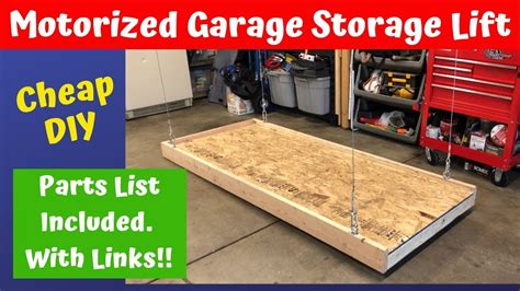 Prices ranged from $900 to $3,500. Motorized Garage Storage Lift Build - YouTube