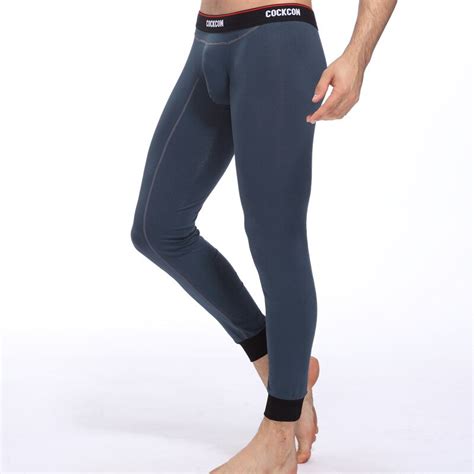 Autumn And Winter Mens Underwear Pants Cotton Thin Tight Long Johns In