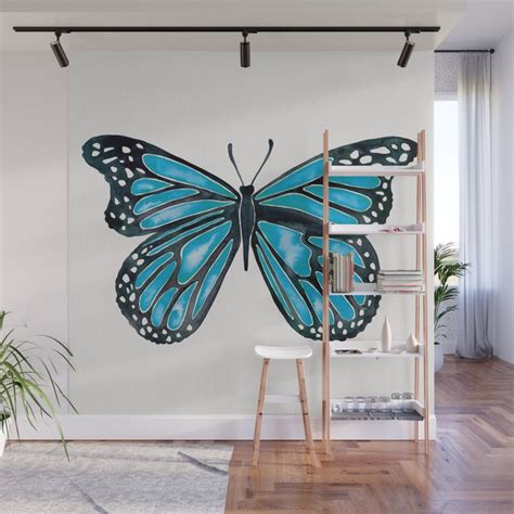 Blue Morpho Butterfly Wall Mural By Cat Coquillette Society6