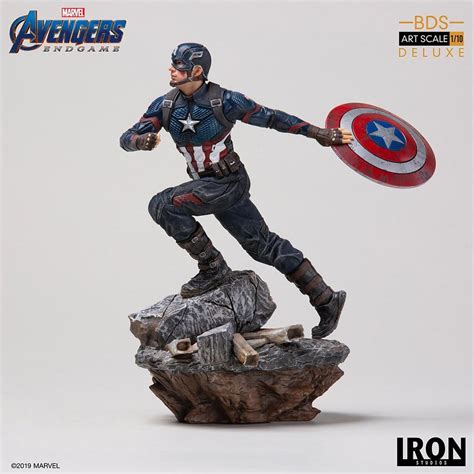 Avengers Endgame Captain America Battle Diorama Statue By Iron
