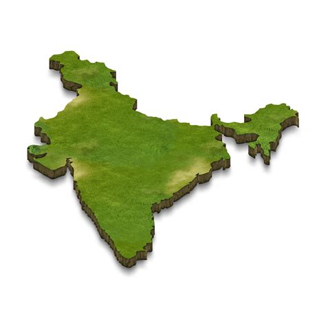 3d Map India All New States Name In India Vector Imag