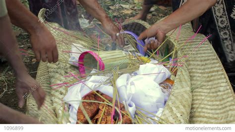 burning dead body balinese funeral stock video footage 1096899