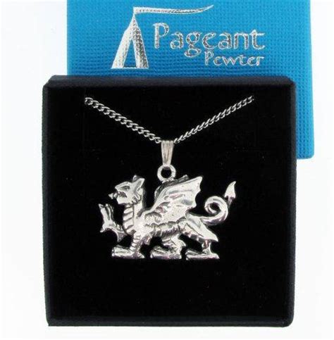 Welsh Dragon Pendant Pageant Pewter