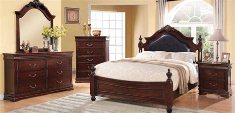 All aspenhome™ furniture has been timeless and chic, the mill valley ii 7pc queen bedroom set features a deep cherry finish offset by. Black Cherry Upholstered King Bedroom Set 4 Pcs Acme ...