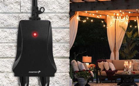 Wireless Remote Control Outlet Fosmon 2 Outlets 80 Foot Range Heavy