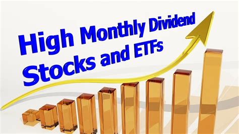 The 5 High Monthly Dividend Stocks And Etfs